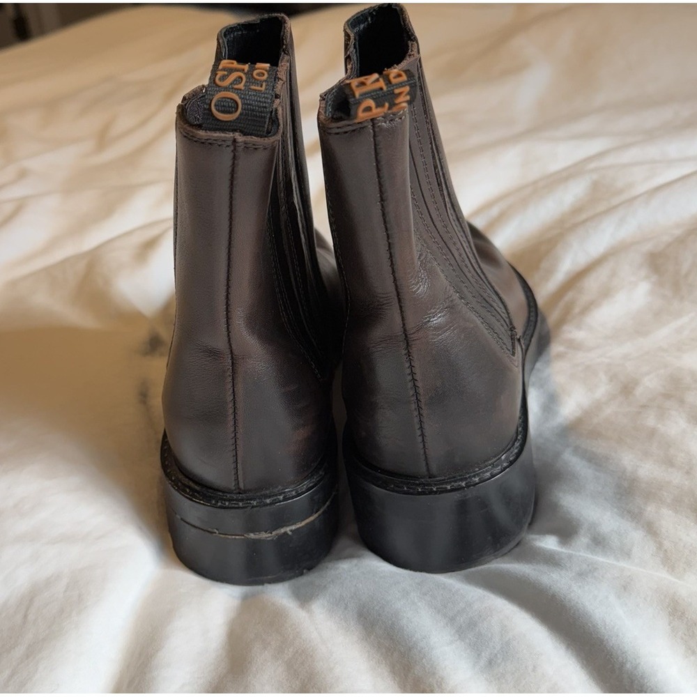 Osprey London Azalea Chocolate Leather Chelsea Boots EU 38 - Picture 4 of 8